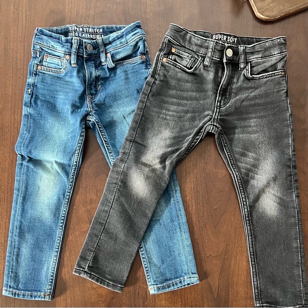 Super Stretch Kids Jeans - Blue and Gray bundle